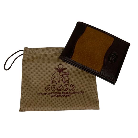 Sobek Men's Leather Wallet with Dust Bag New W/Out Tags - Picture 1 of 7